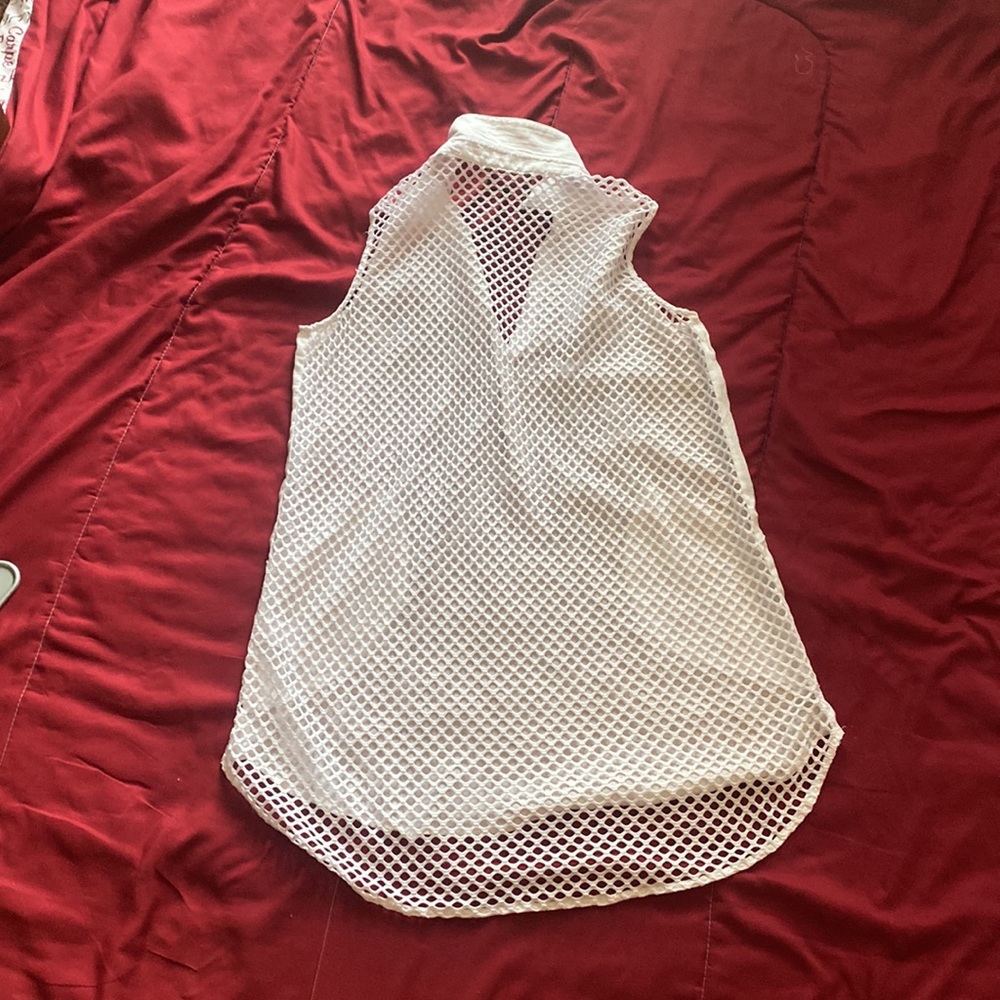 White, swimsuit cover-up. Netted back! - Picture 2 of 7